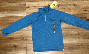 Boys' Soft Gym 1/4 Zip Pullover - All in Motion Navy S 6/7 - Picture 1 of 9