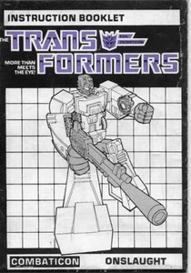 Transformers Originale G1 1986 Combaticon Onslaught Manuale Istruzioni Libretto - Foto 1 di 1