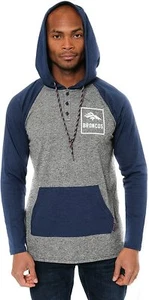 Denver Broncos Herren XL leichter Pullover 2-farbig reflektierend Henley Hoodie NFL - Bild 1 von 3