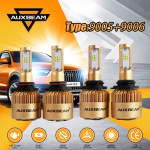AUXBEAM 9005 9006 LED Headlight Bulb for Toyota Corolla 2001-2013 High Low Beam - Picture 1 of 12