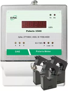 DAE P256-400D KIT,400A,277/480v,UL, RS485, kWh Demand Submeter, 3P4W,3 Split CTs - Picture 1 of 7
