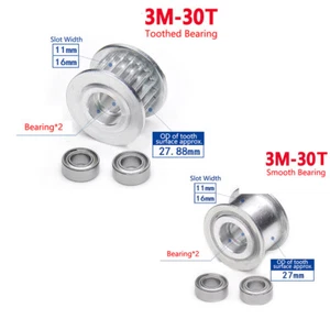 Polea de correa de distribución 3M 30T rueda síncrona para correa de 10 mm 15 mm de ancho nueva - Imagen 1 de 4