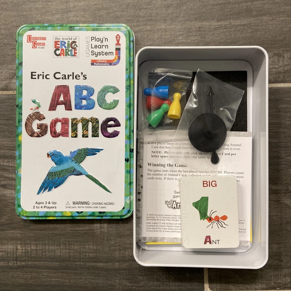 Eric Carle's ABC Board Game Age 3+ - 2 to 4 players NEW Open Tin - Image 1 of 4