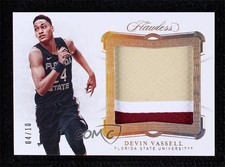 2020-21 Panini Flawless Collegiate Gold /10 Devin Vassell #P-DV Rookie Patch RC