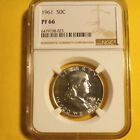 1961 50 Cent PF66 FRANKLIN SILVER COIN LE730 B. NGC CERTIFIED. BEAUTIFUL COIN!!