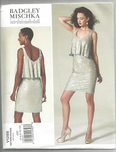 Vogue Sewing Pattern 1288, Badgley Mischka Dress, Size 4 - 12, Uncut - Picture 1 of 1