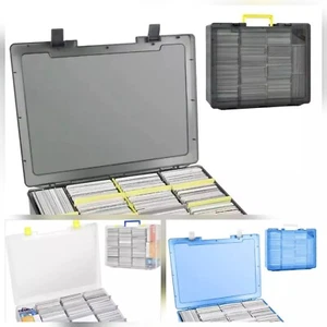 Trading Card Storage Box 2300+ Capacity Adjustable Dividers Universal - Picture 1 of 17