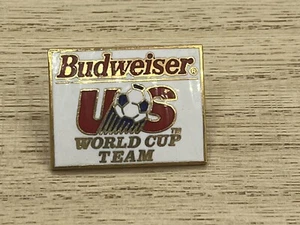1991 Men's Soccer US World Cup Team Soccer Budweiser Sponsor Hat/Lapel Pin - Picture 1 of 4