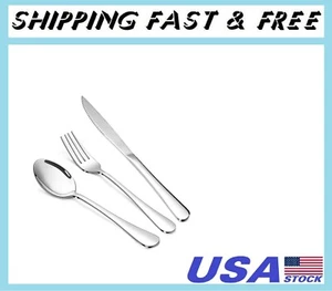 Silverware Set,Stainless Steel Steak Knives Spoon Forks Set for Home, Kitchen - Picture 1 of 7