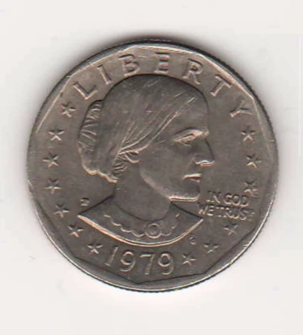 Susan B Anthony Silver Dollar Coin ~ 1979 P MINT COIN CIRCULATED Cover