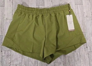 Running Shorts Ladies S & L Calia Infinity Olive Green Quick Dry Carrie NEW - Picture 1 of 9