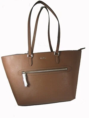 DKNY Donna Karan Brown Cow Hide Leather Tote Hand Bag New NWT - Image 1 of 4