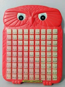 Vintage Magic Math Addition & Subtraction Press N See Owl Educational Toy - Picture 1 of 7