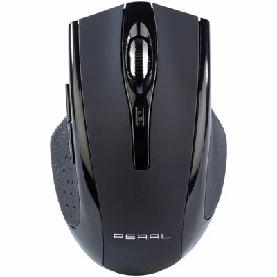 PEARL Optische Funkmaus mit blauer LED, 1.600 dpi, 2,4 GHz, USB-Nano-Dongle - Bild 1 von 4