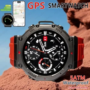 New Fashion GPS Smart Watch 1.43 Inch AMOLED Display Compass Altimeter Barometri - Picture 1 of 12