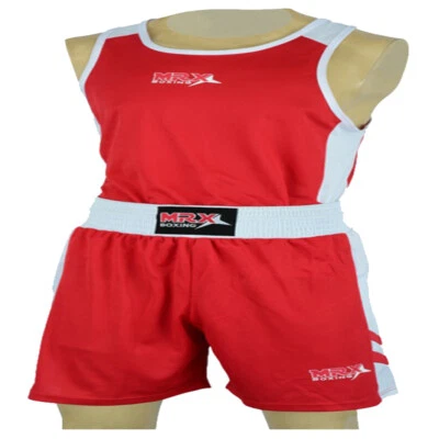 MRX Mens Boxing Jersey Trunk Tank Top Set Suit Shorts Fighting Kickboxing BJJ - Image 1 of 4