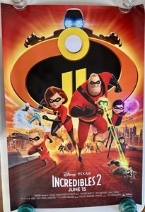Die Unglaublichen 2 Original Doppelseitiges DS 27x40 Filmposter Disney Animiert - Bild 1 von 1
