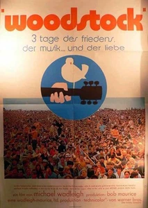 Woodstock - Joan Baez - Joe Cocker - Santana - Filmposter A1 84x60cm gefaltet - Picture 1 of 1