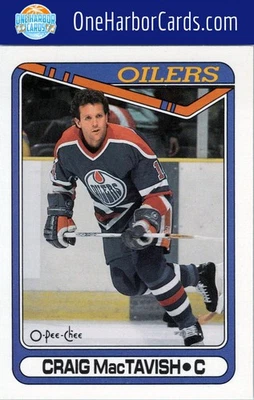 1990-91 O-Pee-Chee Edmonton Oilers #189b Craig MacTavish - Image 1 of 2