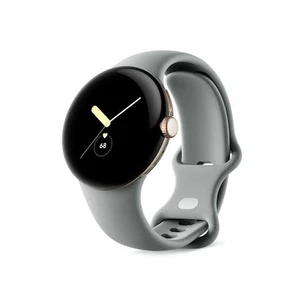 Google Pixel Watch Champagne Gold Stainless Steel Case Hazel Active Fitbit - Picture 1 of 4
