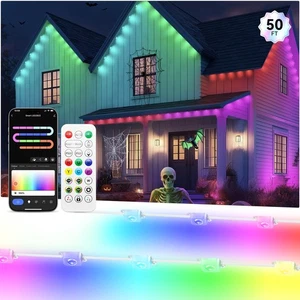 Permanent Outdoor Lights Pro, Smart LED Christmas Eaves Light 50ft with 25 IC... - Foto 1 di 9