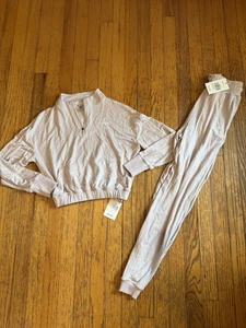 AYBL Set Maglione Donna XS/XXS Grigio Sabbia Studio 1/2 Zip + Joggers Loungewear - Foto 1 di 10