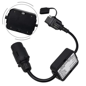 Trailer Light Converter European Round 7-Pin Connector to 4-Way Flat Pin - Picture 1 of 20