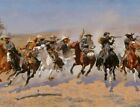 Wild West Western Cowboys CANVAS Art Print Frederic Remington Home Decor 8x10