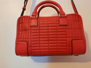 LOEWE DESIGNER LEATHER HAND BAG, SMALL SIZE, RED, , NEW DUST BAG,MADE IN ITALY - Picture 1 of 10