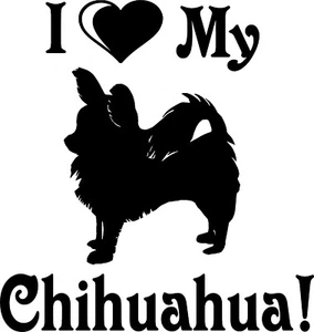 ¡Me encanta mi Chihuahua! Calcomanía de vinilo - Imagen 1 de 4