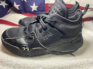 JORDAN Stay Loyal 2 -size 4 youth TRIPLE BLACK RARE - Picture 1 of 5