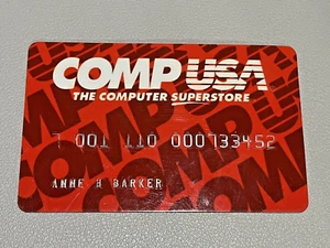 Vintage 1990s Comp USA Computer Superstore Credit Charge Card RARE - Picture 1 of 2