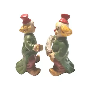 Collectible Figurine Ceramic Clowns Hand Painted Ks Collection Circus 2pcs. - Picture 1 of 6