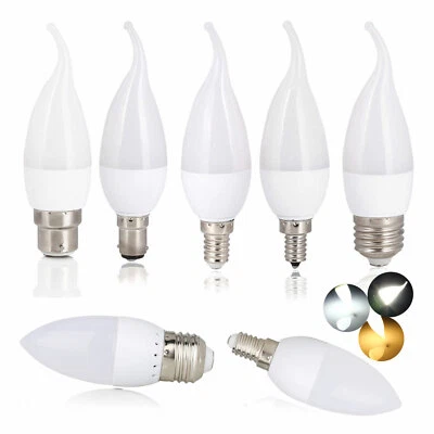 RANPO E12 LED Bulb Chandelier Flame Candle Light E26 E27 E14 B22 3W 2835SMD Lamp GL112