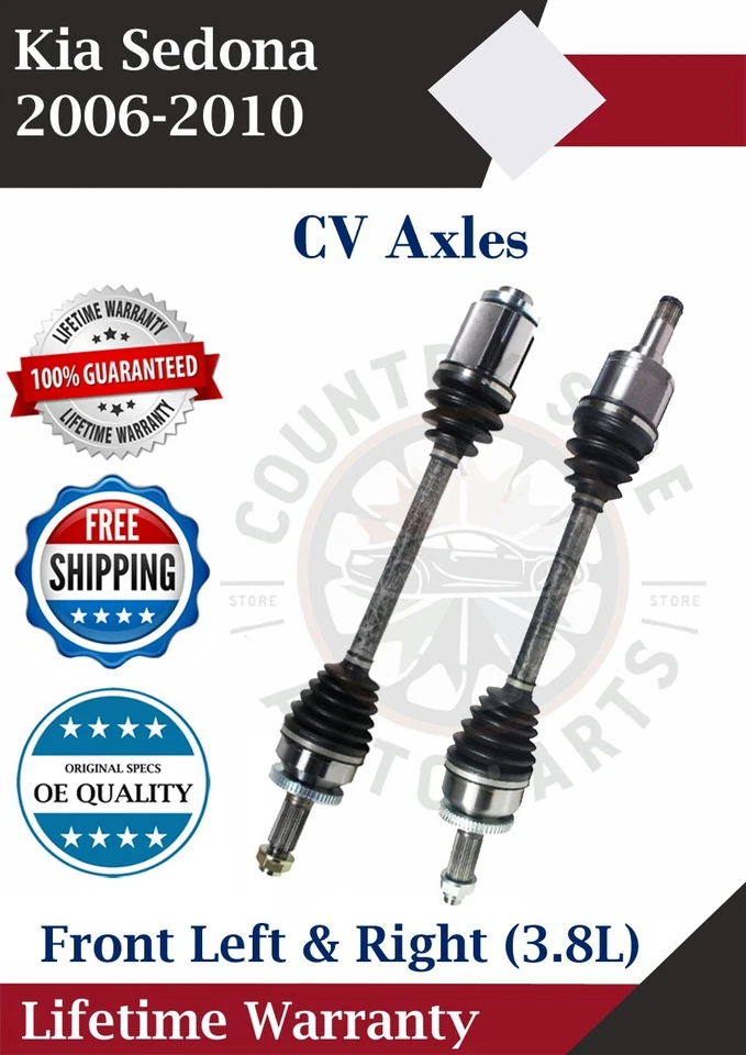 Novos eixos dianteiros CV originais de fábrica para 2006-2010 Kia Sedona 3.8L garantia vitalícia - Imagem 1 de 4