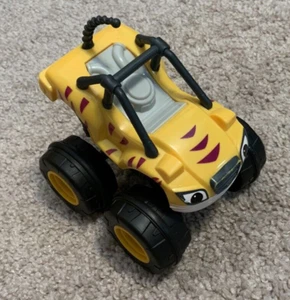 Blaze and the Monster Machines Yellow Push Down & Go Car Striped Tiger 2014 - Picture 1 of 4