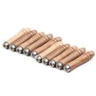 Premium Quality Wooden For File Handle with Secure Metal Collar 10 Pack