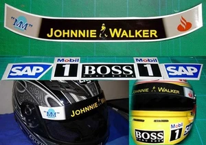 Motor Sport F1 Helmet Set fit Lewis Hamilton Mclaren Visor + Large stickers M&M - Picture 1 of 3