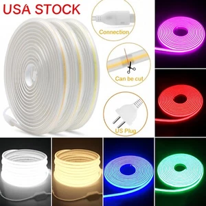110V 480Leds/m Waterproof COB LED Neon Strip Lights for In/Outdoor Building Room - Picture 1 of 43