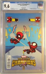 CONTEST OF CHAMPIONS 1 CGC 9.6 YOUNG BABY 8-BIT DEADPOOL 1ST APP WHITE FOX (S... - Picture 1 of 1