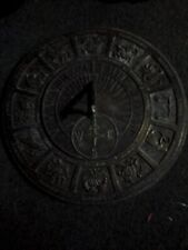 Brass Sun Dial With All Zodiac Signs(About 12"Around)