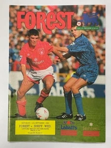 1992/93 Nottingham Forest V Sheffield miércoles 12-09-1992 Premier League - Imagen 1 de 1