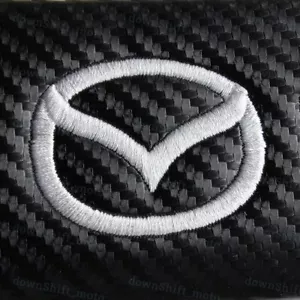 1 SET OF Carbon Look Embroidery Seat Belt Cover Shoulder Pads for MAZDA RX7 RX8 - Picture 1 of 7