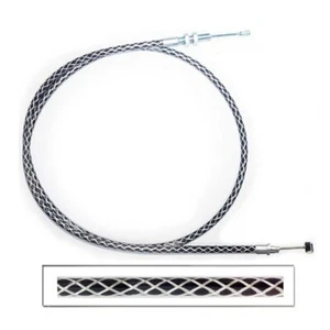 Royal enfield classic 500 RE 500 Clutch Cable Black Carbon Stainless Braided - Foto 1 di 3