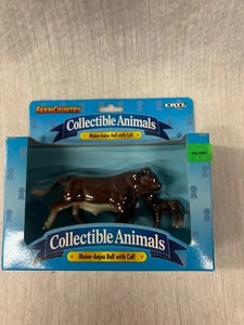Ertl Farm Country Collectible Animals Maine-Anjou Bull With Calf #4565 - Picture 1 of 7