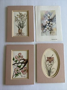 vintage Art signed Helen Haynes  Floral prints Lot of 4 - Picture 1 of 12