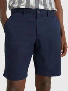 PANTALONCINO SHORT UOMO TOMMY HILFIGER MW0MW23568 DW5 BLU ORIGINALE PE 2023 - Picture 1 of 3