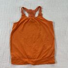 Dkny Girls Orange Tank Top Crochet Detail Size M Racerback Summer Shirt