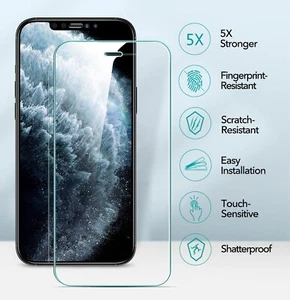Full Cover Proof REAL Tempered Glass Screen Protector for iPhone 12 PRO MAX - Picture 1 of 12