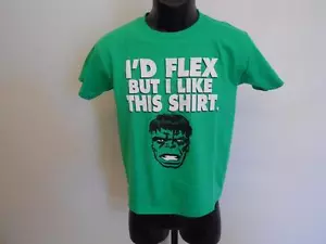 NEW INCREDIBLE HULK I'D FLEX BUT YOUTH SIZE 2XLARGE 2XL 18/20 SHIRT MARVEL - Picture 1 of 1